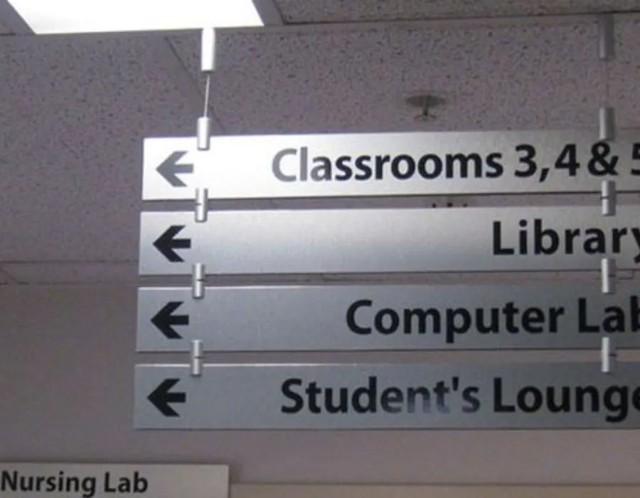 SS Silver Hanging Signage Lahore