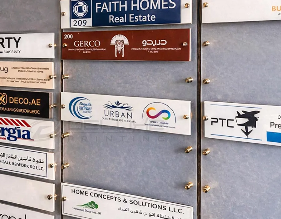 Wooden Sheet with Vinyl Cut Letters Signage Lahore