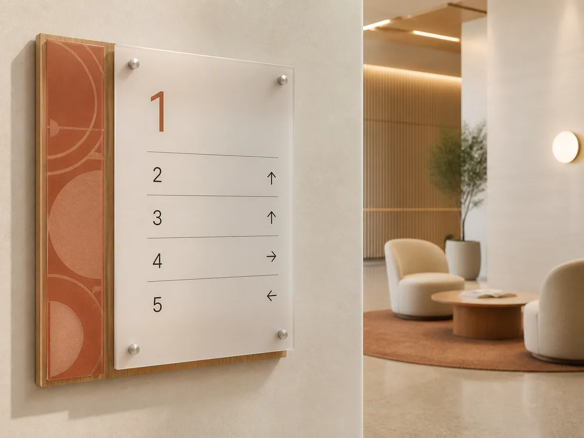 Wooden Sheet with Vinyl Cut Letters Signage Lahore