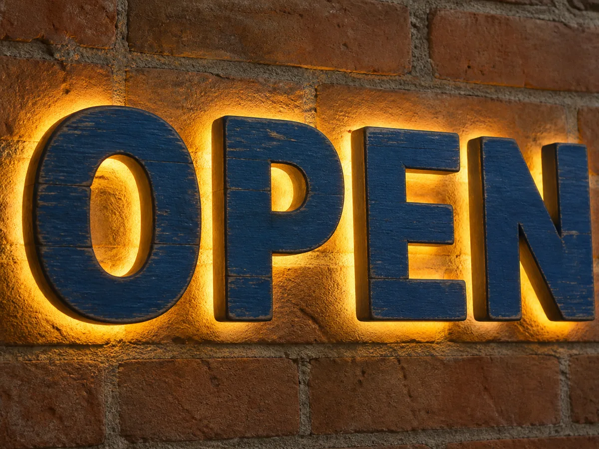 Wooden with Paint Finish Backlit Signage