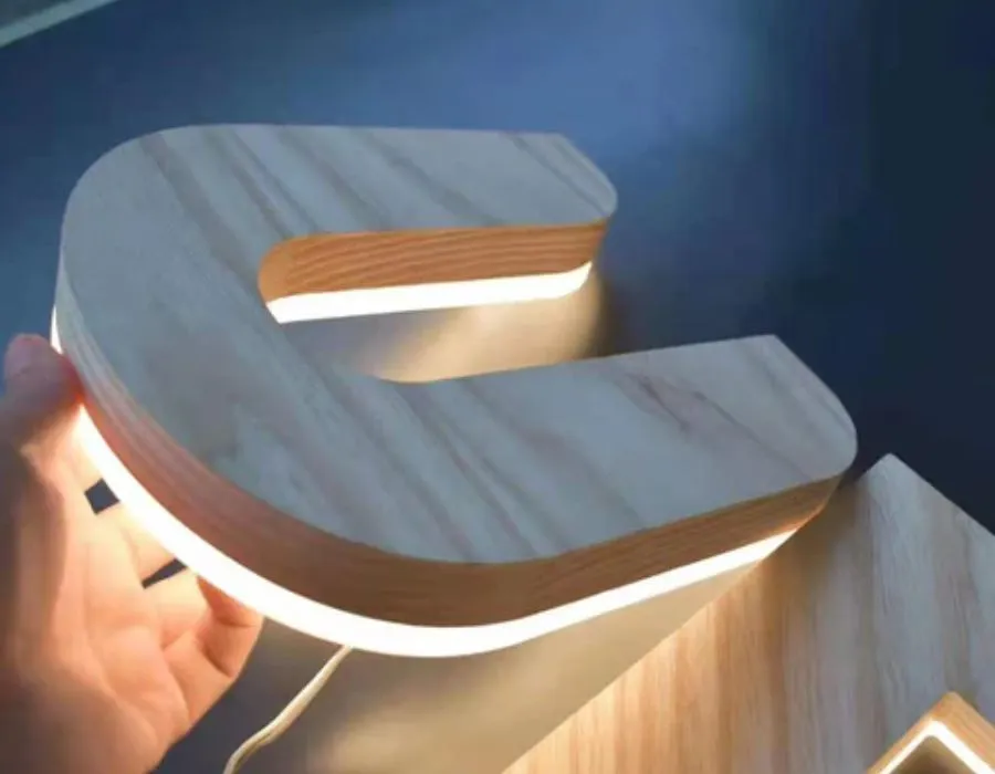 Wooden with Acrylic Back Letter Outlit Signage Lahore