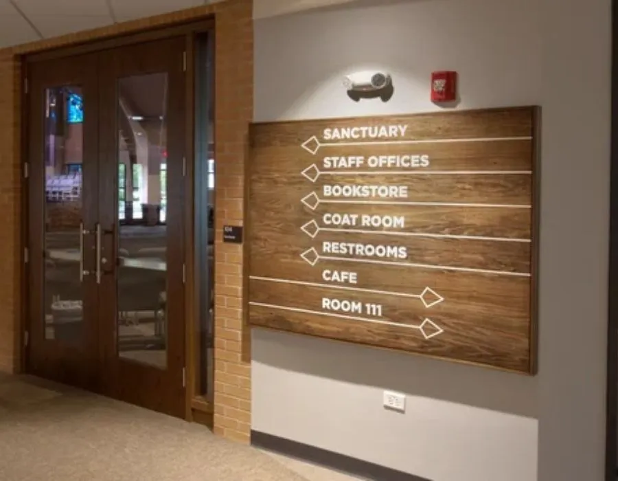 Wooden Sheet with Vinyl Cut Letters Signage Lahore