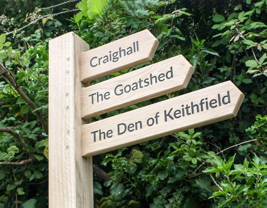 Wooden Wayfinding Signage Lahore