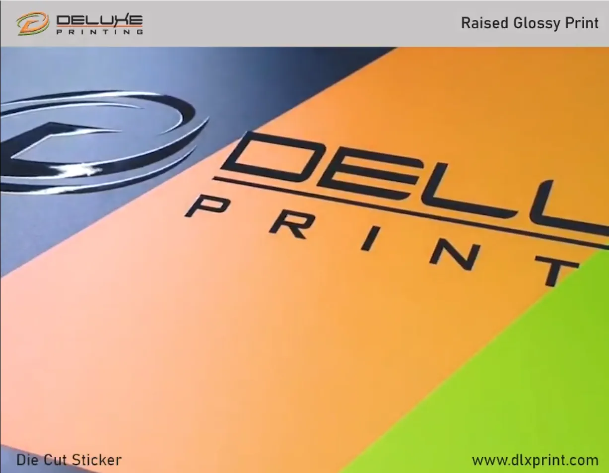 Glossy Raised Print Stickers Lahore